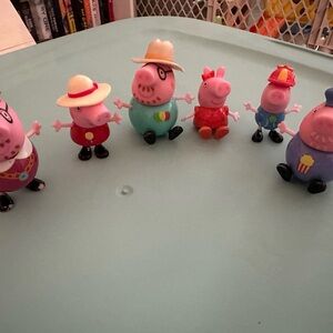 Peppa Pig Family Action Figures - Pink, Red, Blue